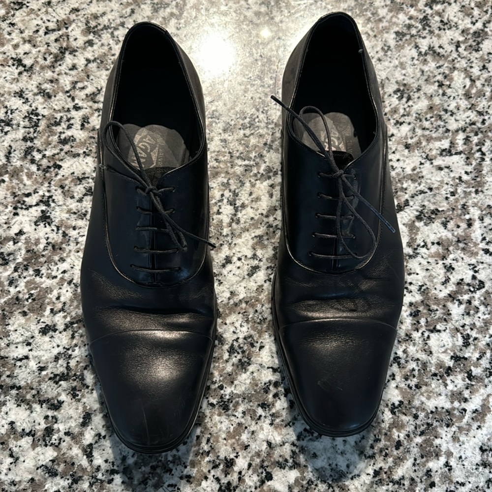 Salvatore Faragamo Rain Lux Leather Dress Shoes